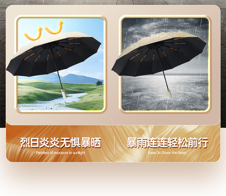雨伞自动全24骨折叠伞高级感女晴雨两用男太阳伞防晒紫外线遮阳详情15
