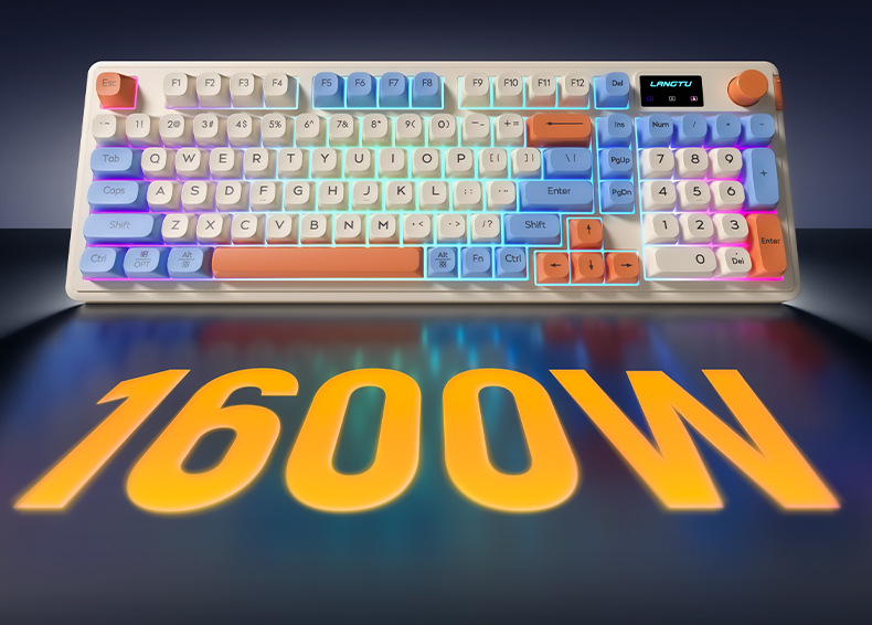 Wolf Path L98 Wired RGB high appearance level three-mode keyboard for competitive gaming, office typing, wireless membrane silent keyboard pic 20