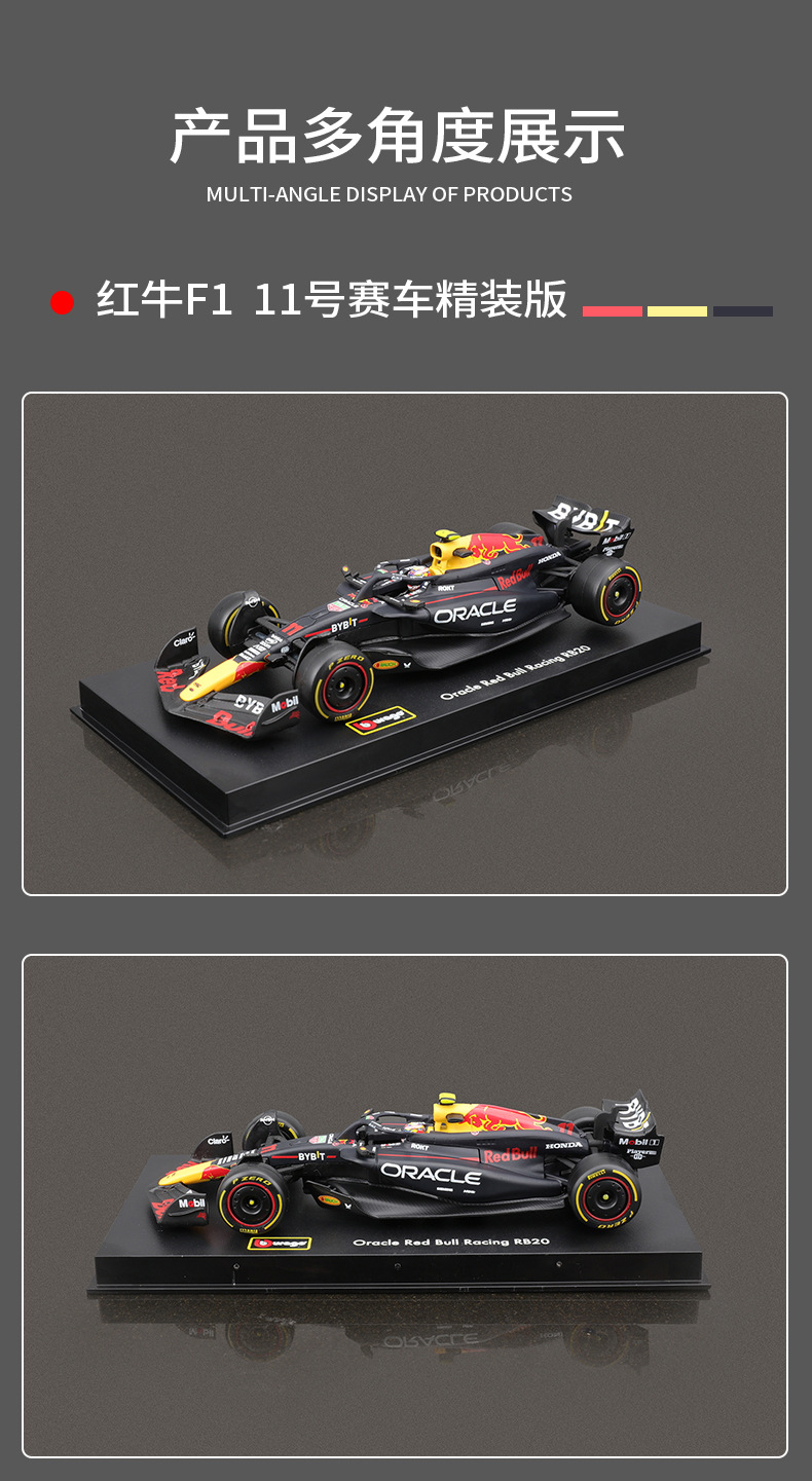 A 1:43 scale replica of the Red Bull RB20F1 racing car model alloy car model, 2024 Formula racing decorative toy car pic 5