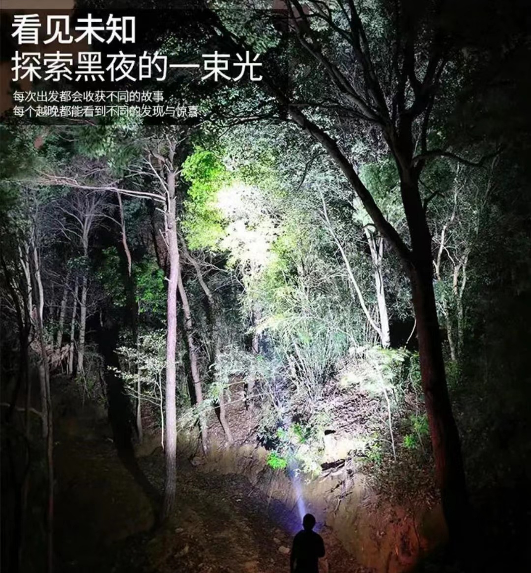 新款l迷你强光家用手握式可充电手电筒便携夜间照明清晰度显示高详情7