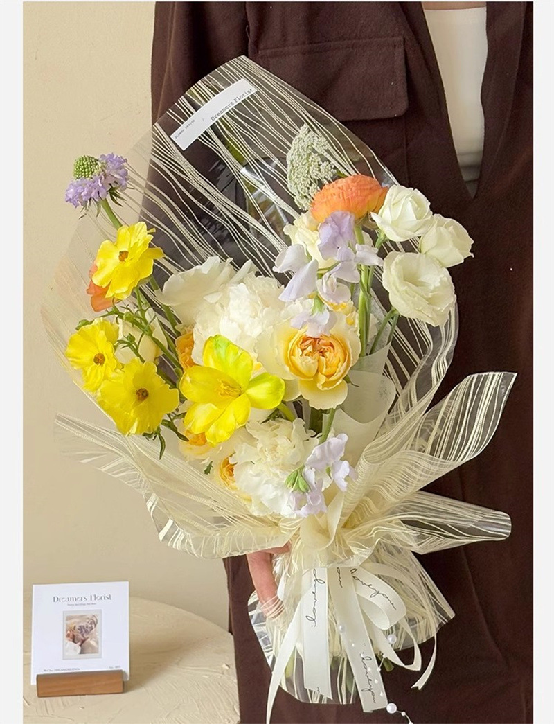 Wholesale of new crystal opp flower packaging, flower wrapping waterproof materials, festival gifts and decorations from Celidia pic 10