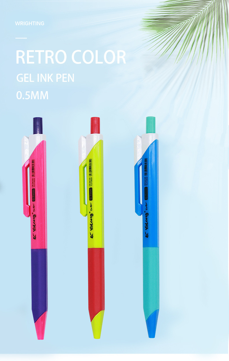 Yalong Cross-border New Design 0.5 color pen barrel high-quality standard office/school medium oil pen Ballpoint pen pic 1