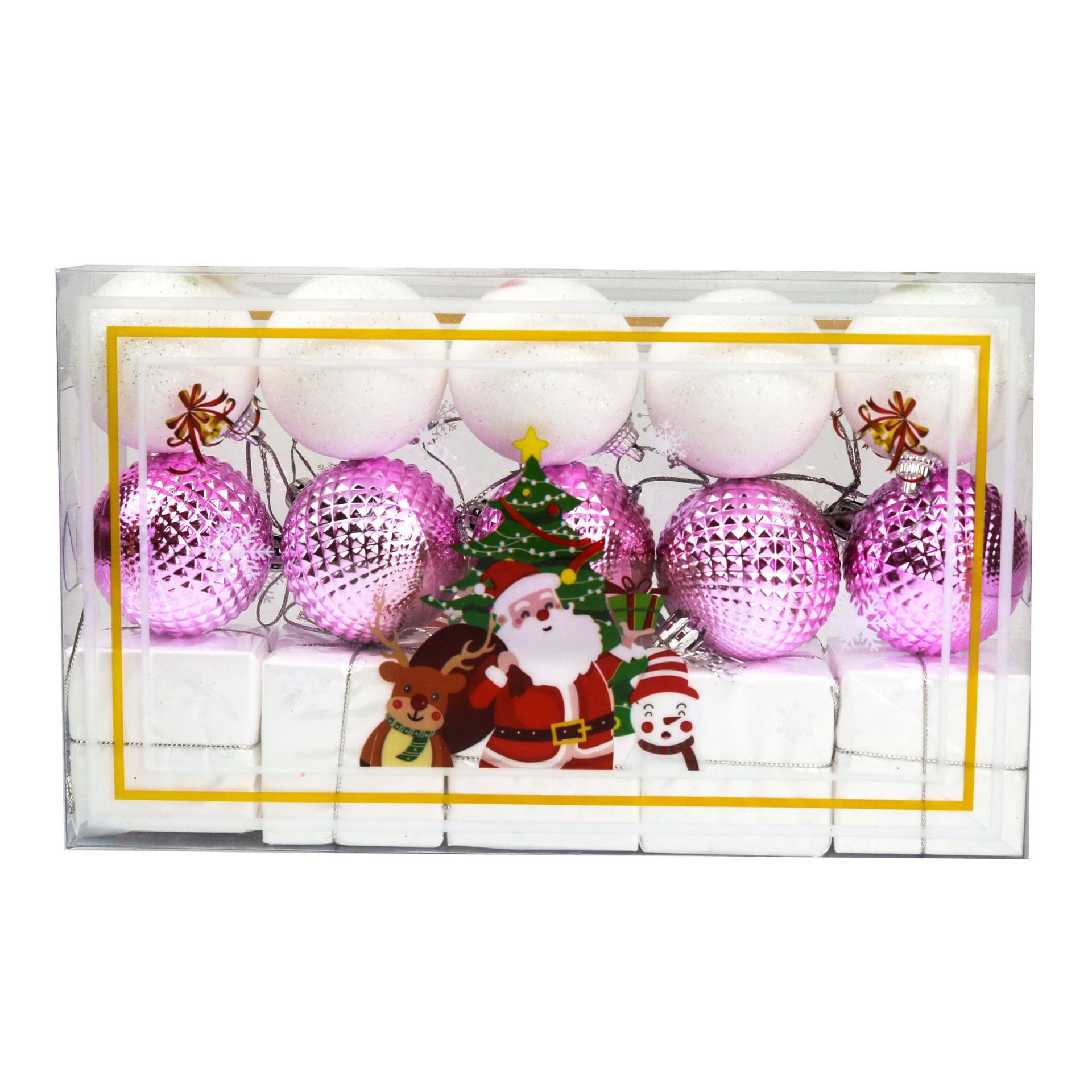 Christmas decorations: 5cm small Christmas pendant, multiple packs, Christmas ball gift pack, multiple boxes of small drums and bells, 15 pieces each pic 9
