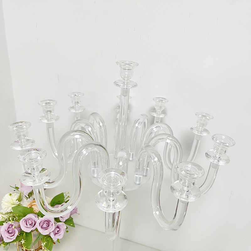 6 European acrylic candlesticks, wedding candlesticks, wedding venue decoration props, candlesticks pic 11