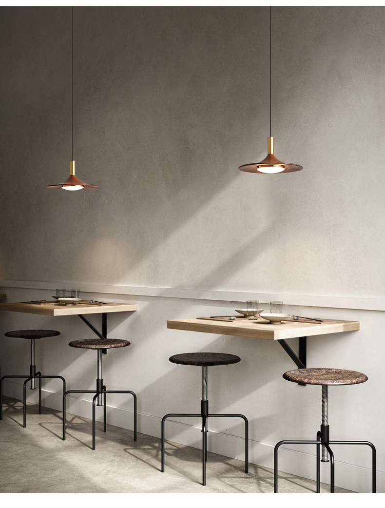 Retro new Chinese-style led lamps with a grand and high-end feel, walnut-colored solid wood pendant lamps, French and Chinese-style dining room lamps pic 6