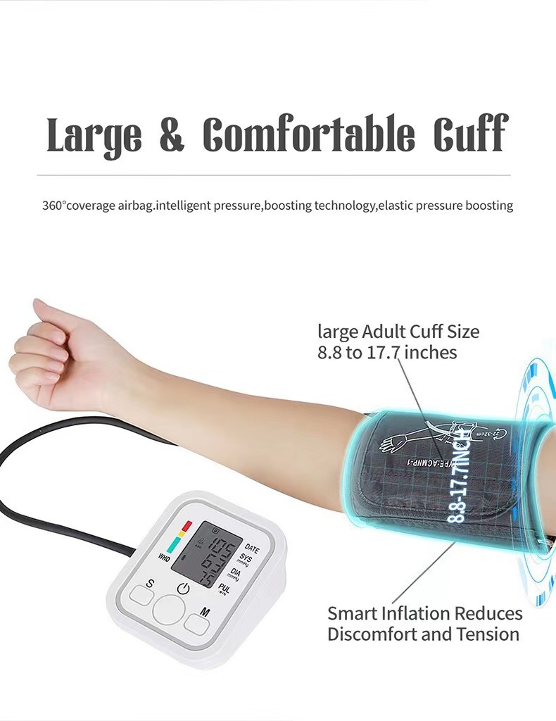 Cross-border blood pressure monitor, automatic intelligent blood pressure measuring instrument, export tonometer, upper arm type neutral blood pressure monitor manufacturer pic 7