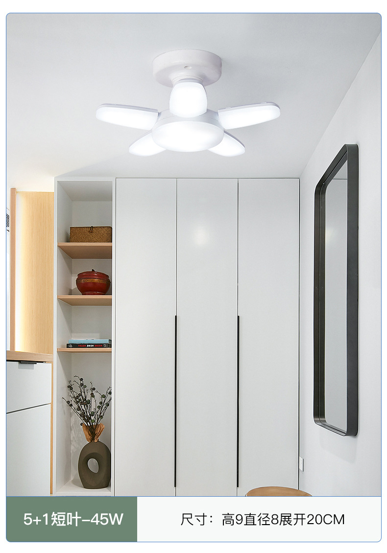 新款折叠车库叶子灯三叶四叶五页片迷你LED球泡恒流宽压外贸供货详情25