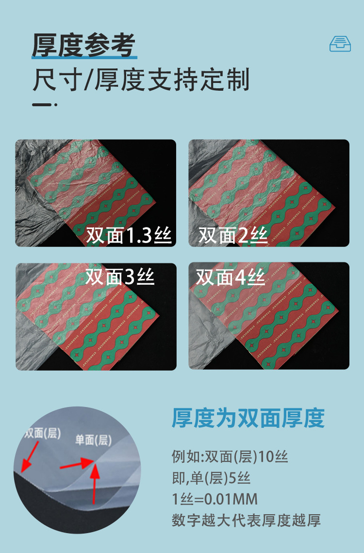 高压平口袋透明食品防尘防潮包装袋加厚塑料高压pe平口袋大号批发详情6