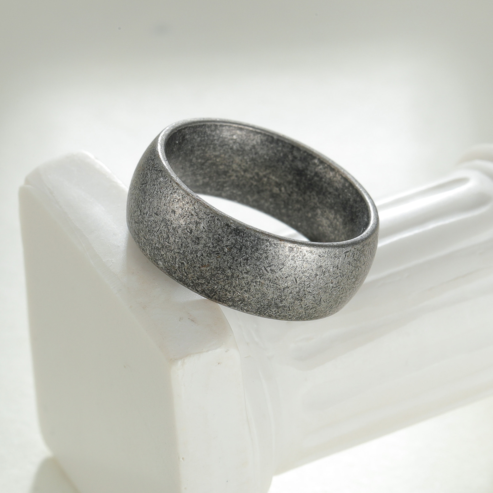 Simple and fashionable jewelry ring set, brushed sandblasted retro aged ring 4PCS ring set wholesale pic 4