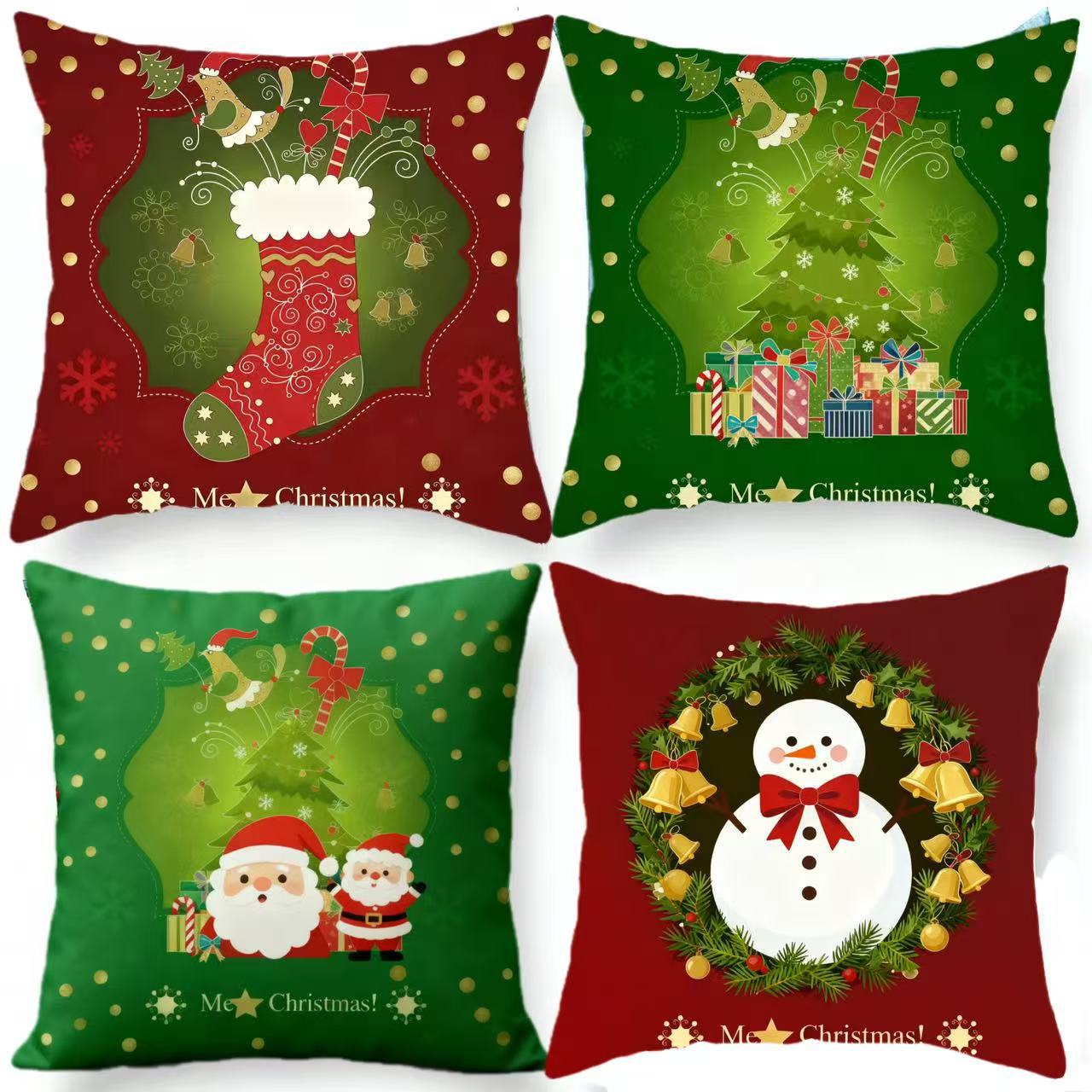 Cross-border bestseller Christmas tree print pillowcase, Christmas snowflake decorative pillowcase, new living room home pillowcase pic 14