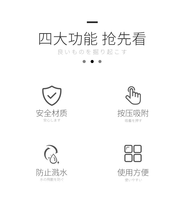 Silicone water deflector for household kitchen sink, splash-proof sink baffle partition, washbasin, silicone water deflector strip, anti-slip pic 1