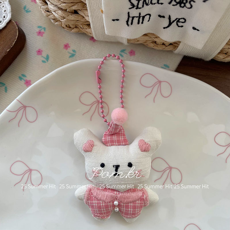 新款韩系卡通小熊公仔挂件儿童少女钥匙扣玩偶背包挂饰百搭饰品链详情7