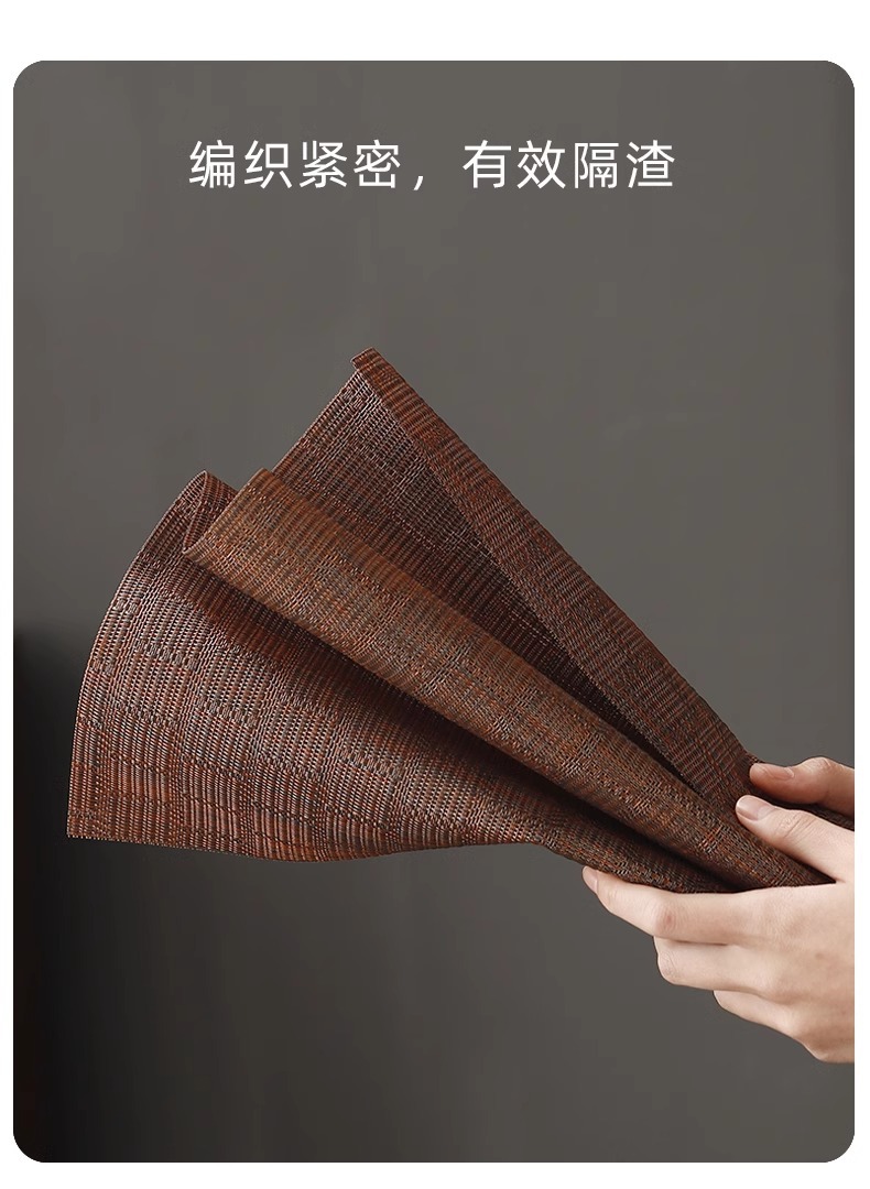 茶席垫子茶盘专用隔叶渣垫茶台功夫茶具配件茶道大全防水隔热茶垫详情8