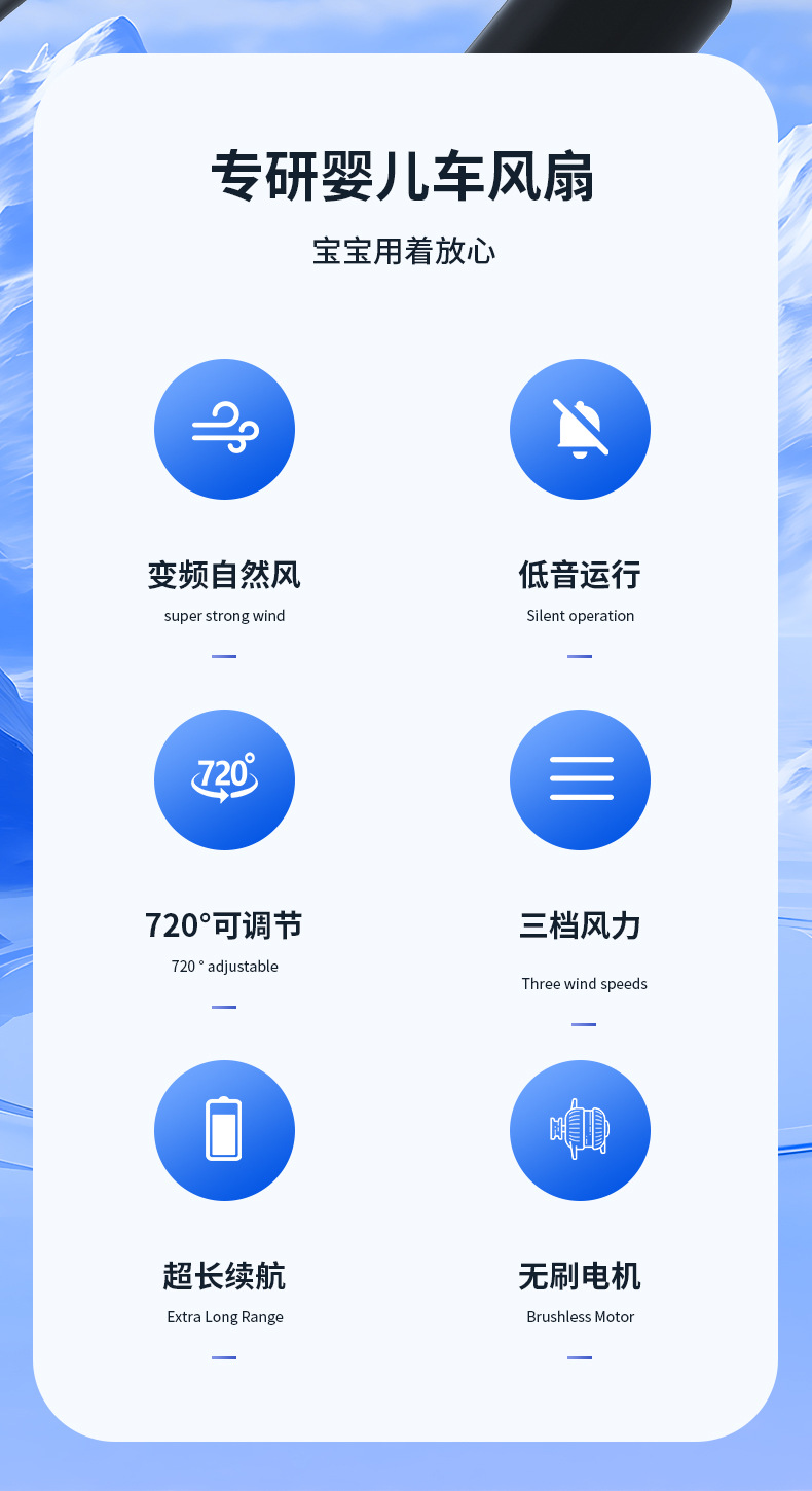跨境户外婴儿车八爪鱼风扇usb桌面折叠手持迷你小便携式详情7