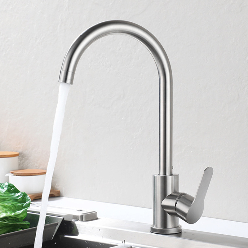 Kitchen faucet, stainless steel sink, cold and hot belt, ball bearing, swivel, universal household sink manufacturer wholesale pic 7