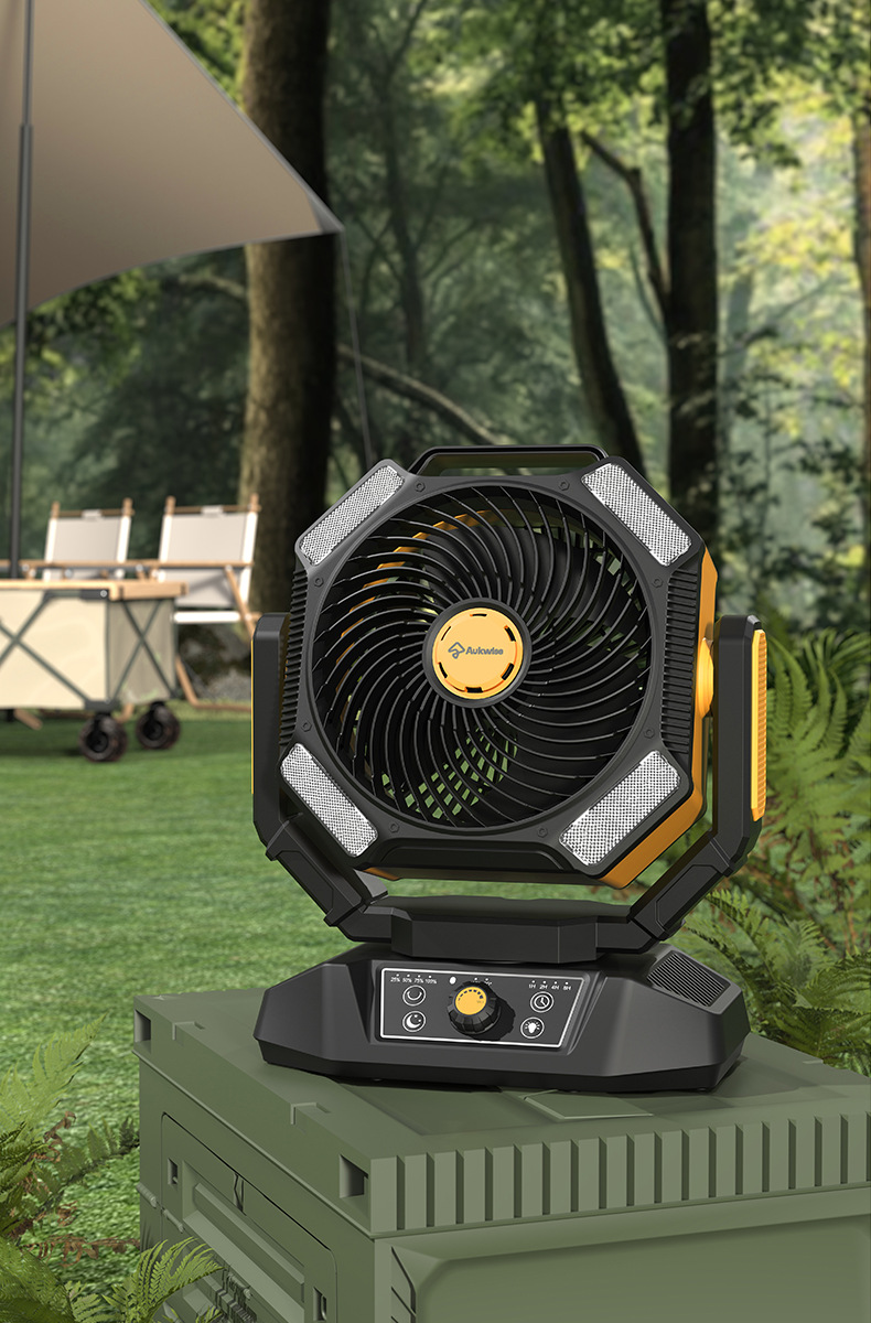 新品跨境野营风扇便携式烧烤户外露营风扇详情5