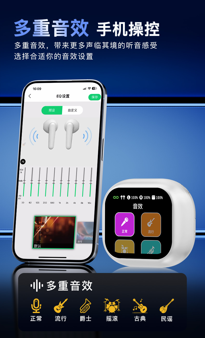 AI Translation Headphones M94 Wireless Ultra-Long Battery Life Cross-border Private Mold Touch Screen Bluetooth Headphones Non-in-ear Smart 5.4 pic 11