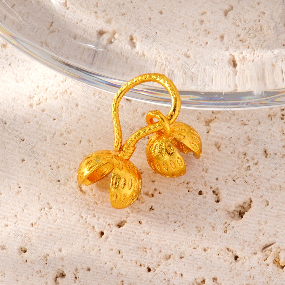 New ancient-style sand gold pepper shell small pendant, Chinese-style bracelet necklace, DIY jewelry accessories pic 8