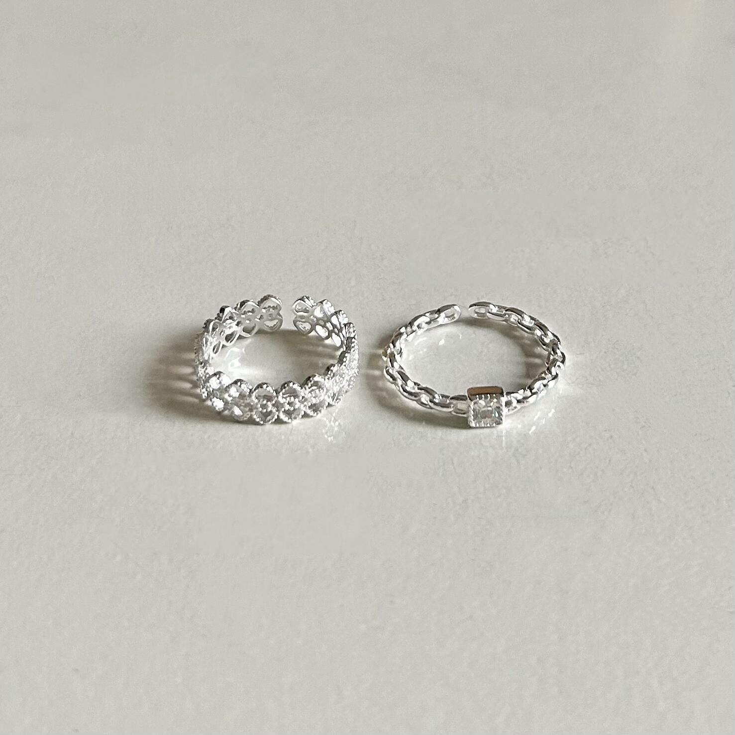 简约百搭可爱笑脸爱心925纯银戒指女叠戴冷淡风小众设计感开口戒详情7