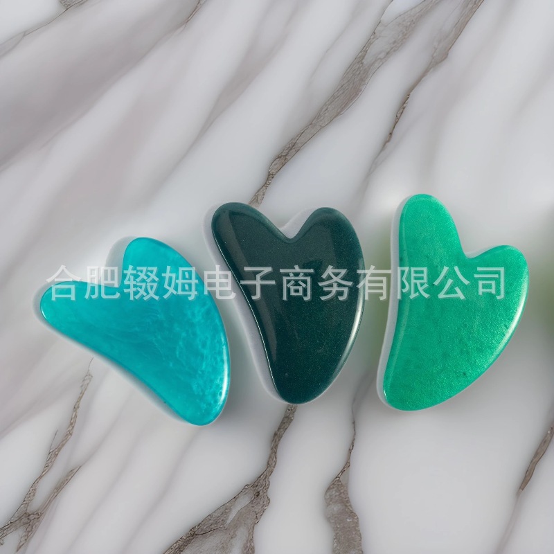 树脂心形刮痧器美容按摩点穴脸部刮背全身按摩刮痧板跨境详情5