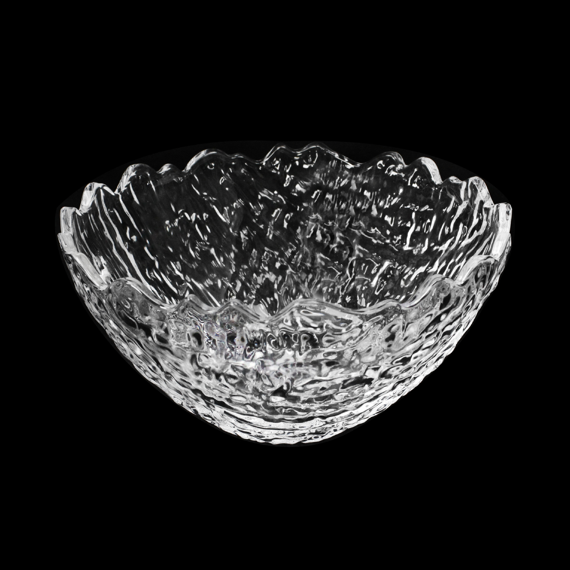 The new cross-border 2024 glacier bark glass fruit plate, fruit blue fruit bucket, kitchen and living room ornaments are selling well pic 3