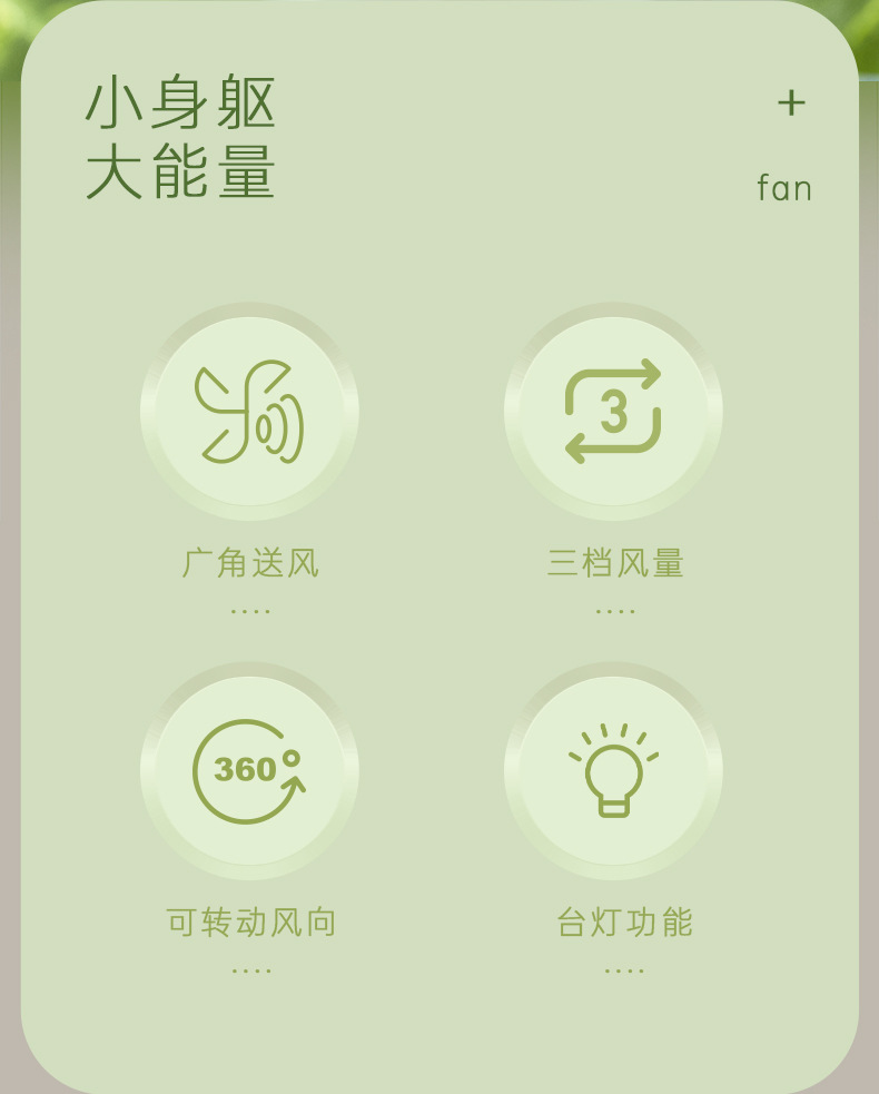 2024新款涡轮夜灯小风扇家用卧室落地桌面台式大风力户外露营详情2
