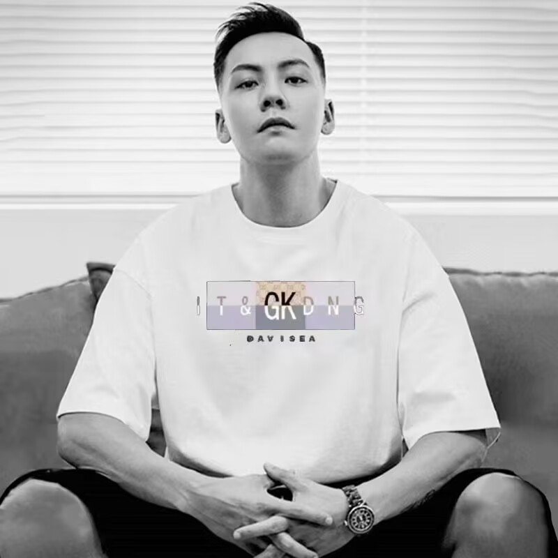 Wholesale of 2025 new summer pure cotton round-neck half-sleeved T-shirts for both men and women, loose short sleeves pic 19