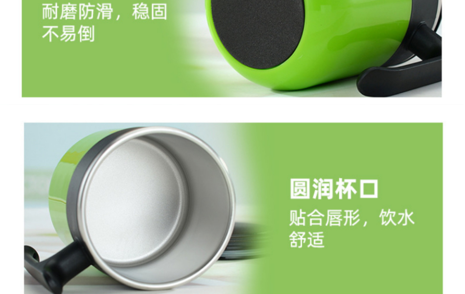 现代简约不锈钢双层隔热水杯高颜值咖啡杯带手柄家用礼品跨境货源详情12