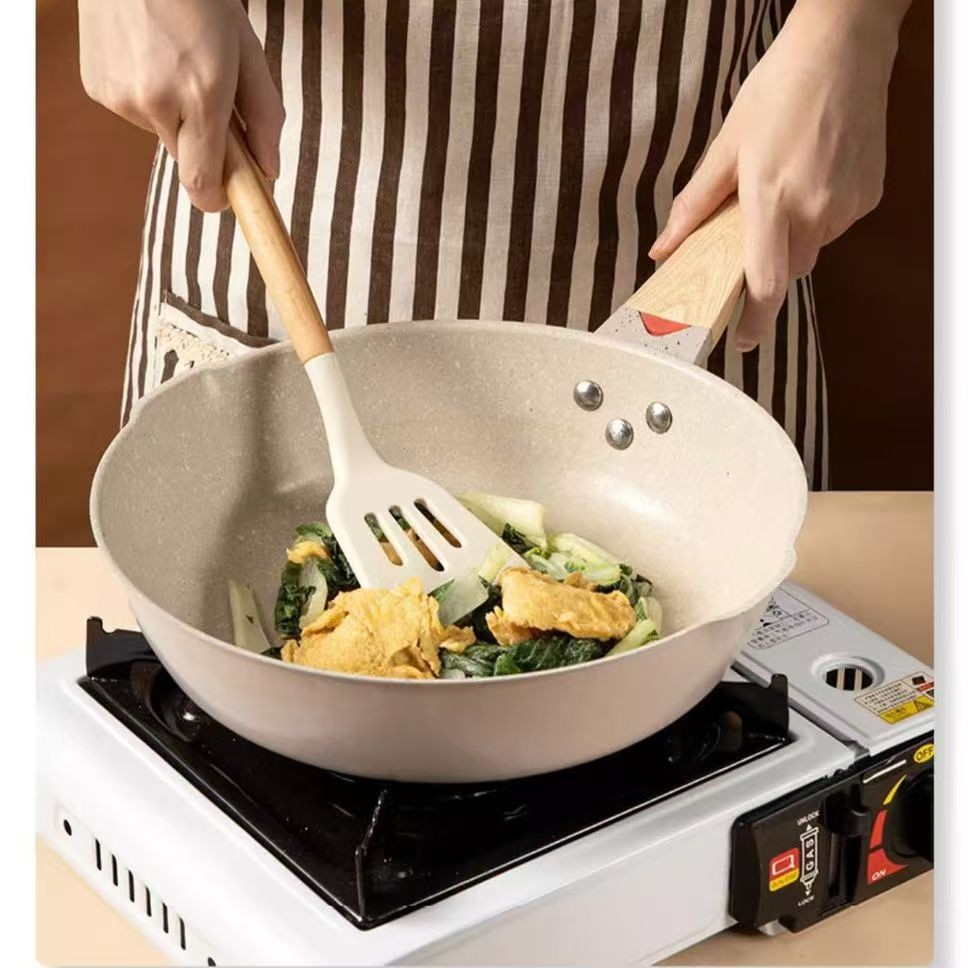 木柄硅胶厨具硅胶铲勺三件套炒菜锅铲厨房用品不粘锅铲套装详情2