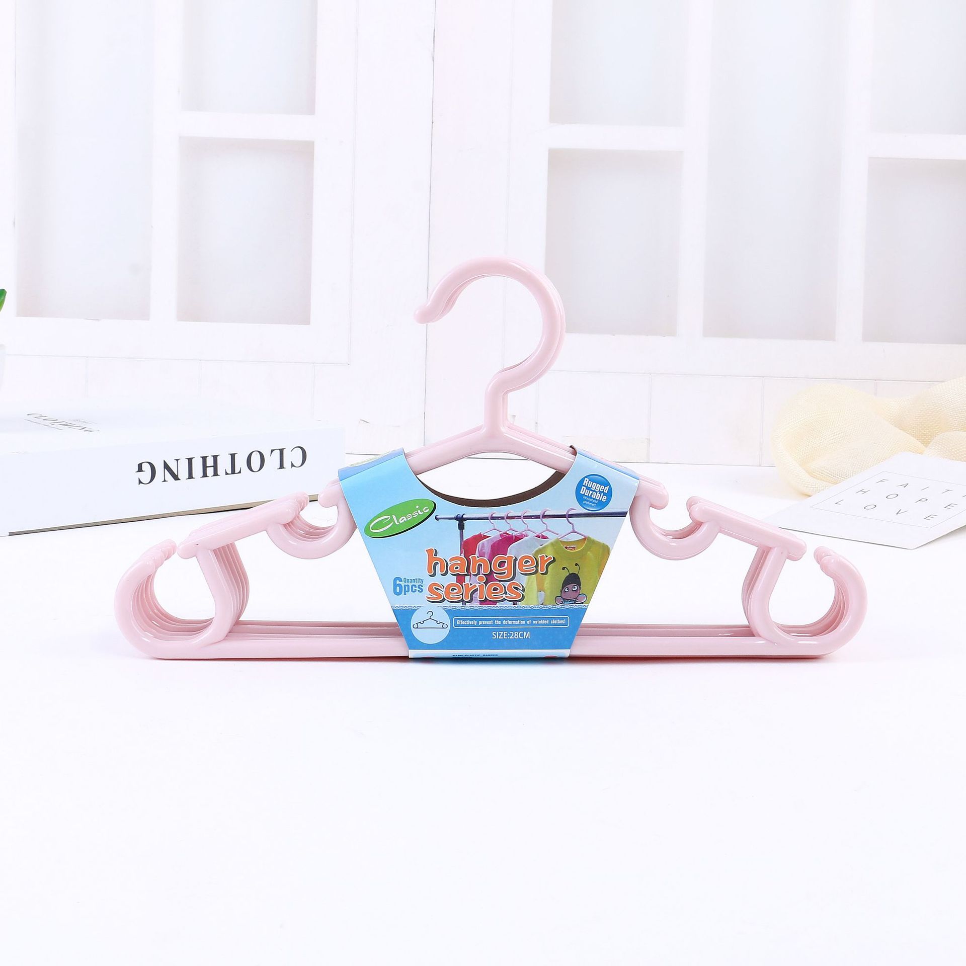 儿童衣架家用塑料衣架多功能防滑宝宝小孩衣架加厚晾晒衣架批发详情9