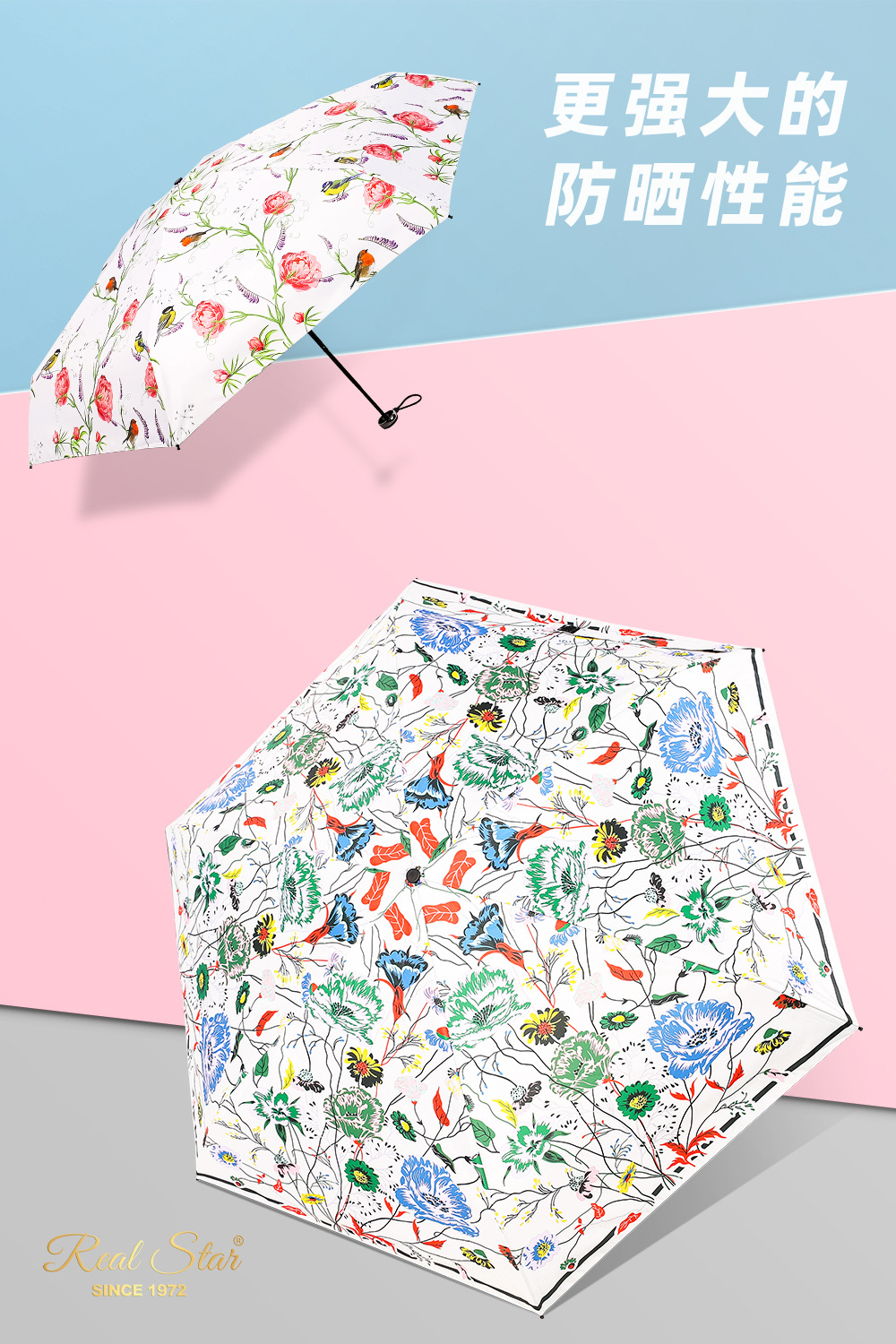 50% off new transparent shell umbrella creative souvenir gift, sun protection umbrella, full-color painted umbrella with Chinese trend pic 7