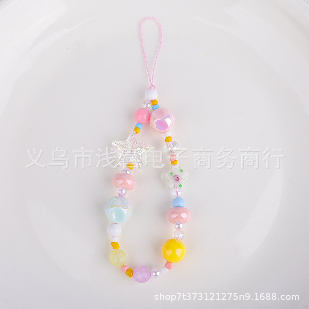 原创可爱y2k星空棒棒糖花朵手机链ccd挂绳杯挂链耳机钥匙扣挂饰女详情3