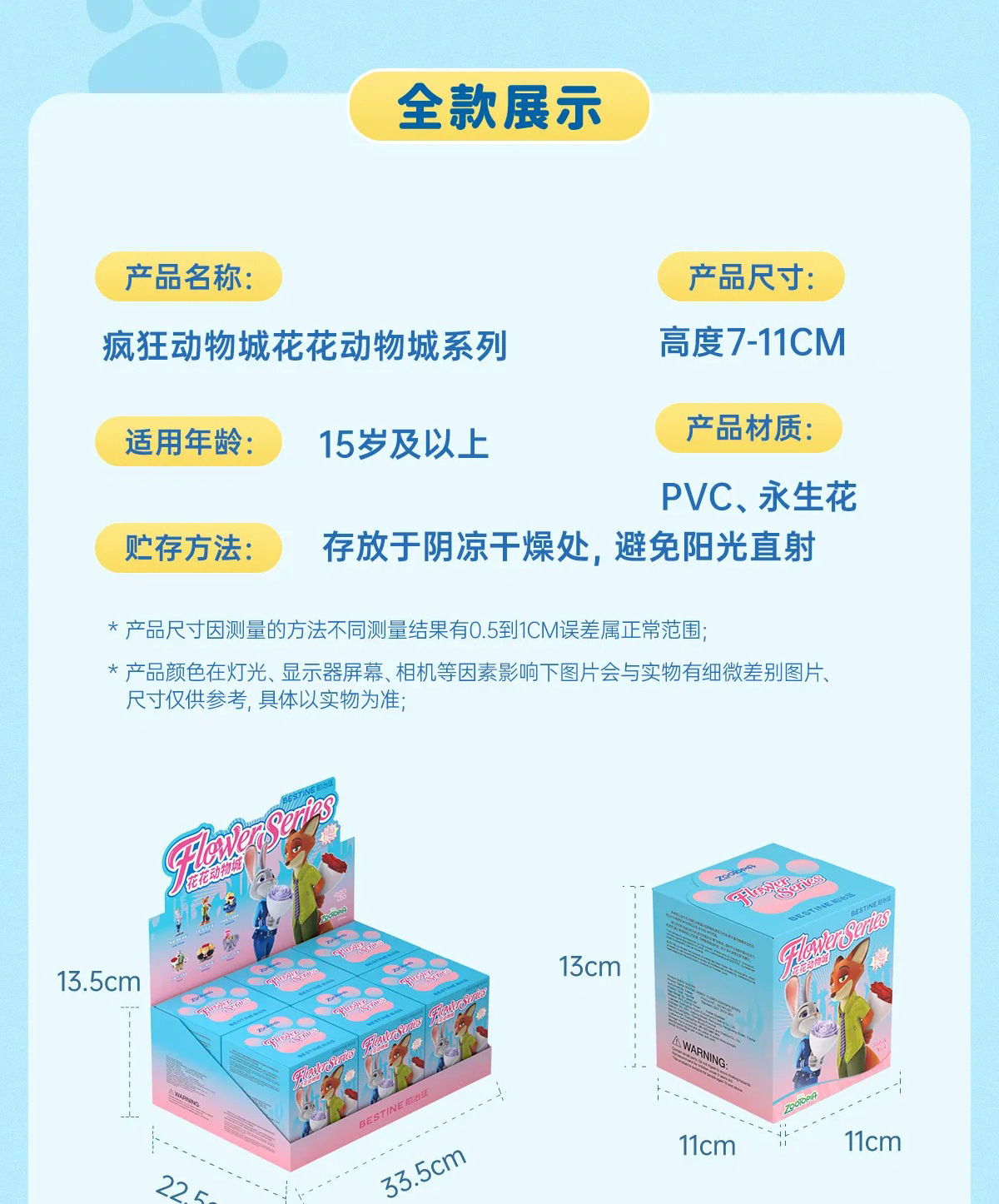 正版迪士尼花花动物城系列盲盒潮玩手办可爱公仔桌面摆件礼品批发详情19