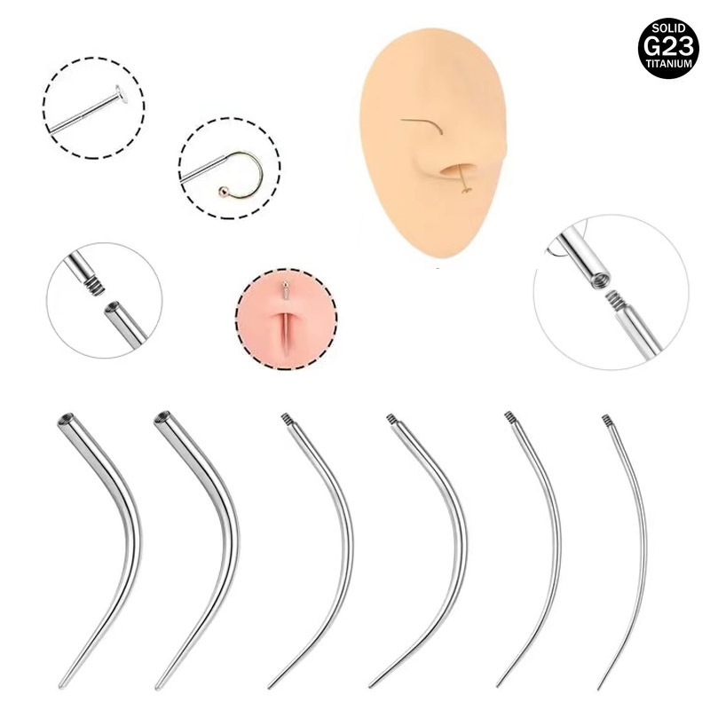 穿孔辅助引导针纹身螺纹杆肚脐钉接引针唇钉换钉引导针批发现详情4