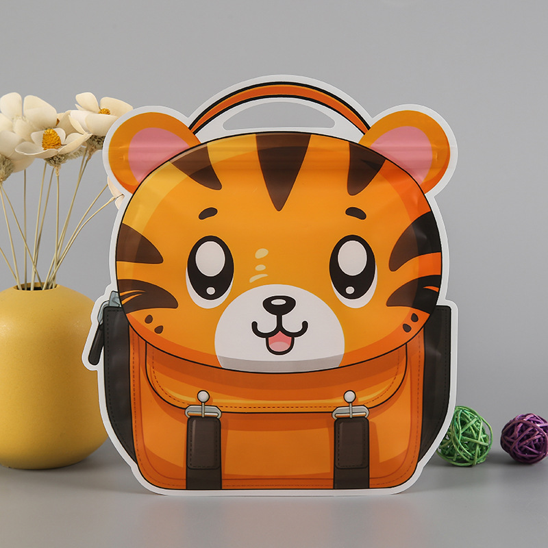 Creative cartoon self-sealing bags for food, self-sealing bags for dried fruits and snacks, self-standing bags for melon seeds and nuts, in stock pic 7
