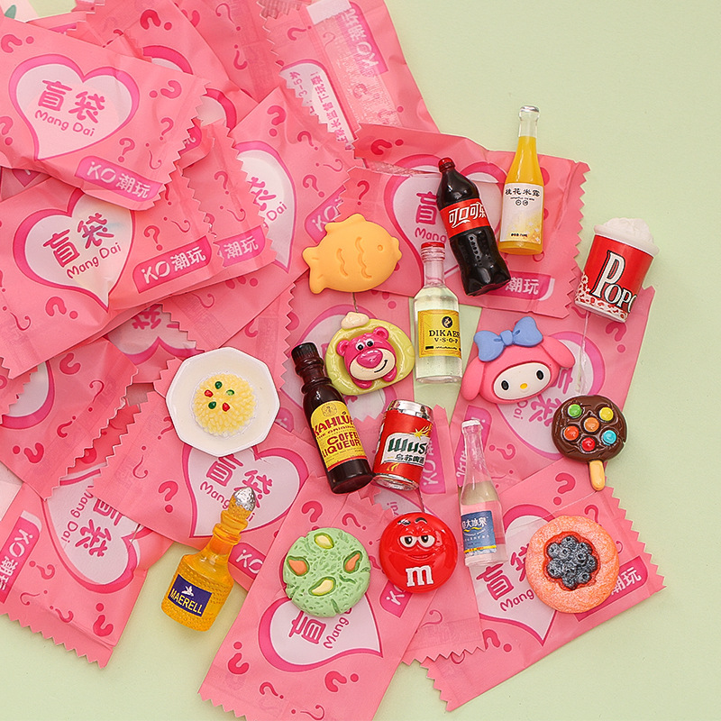 Independent wine bottles, blind bags, resin food and play bottles, mini food and snack models, role-playing decorations and ornaments pic 5