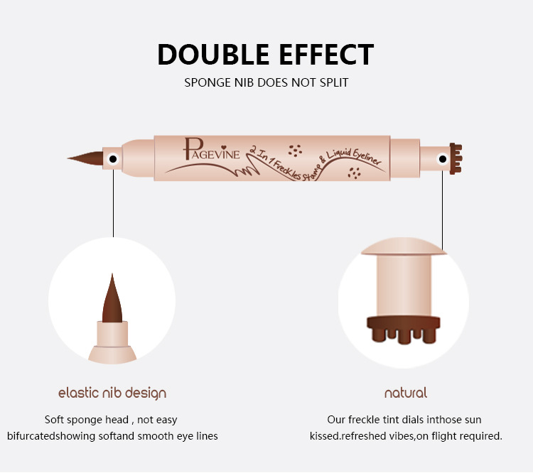跨境专供双头仿真印章雀斑笔自然显色速干防水易上色点斑笔眼线笔详情4