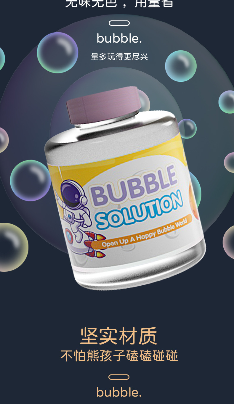 热销全自动泡泡机不漏水15孔灯光太空人宇航员水枪玩具批发详情6