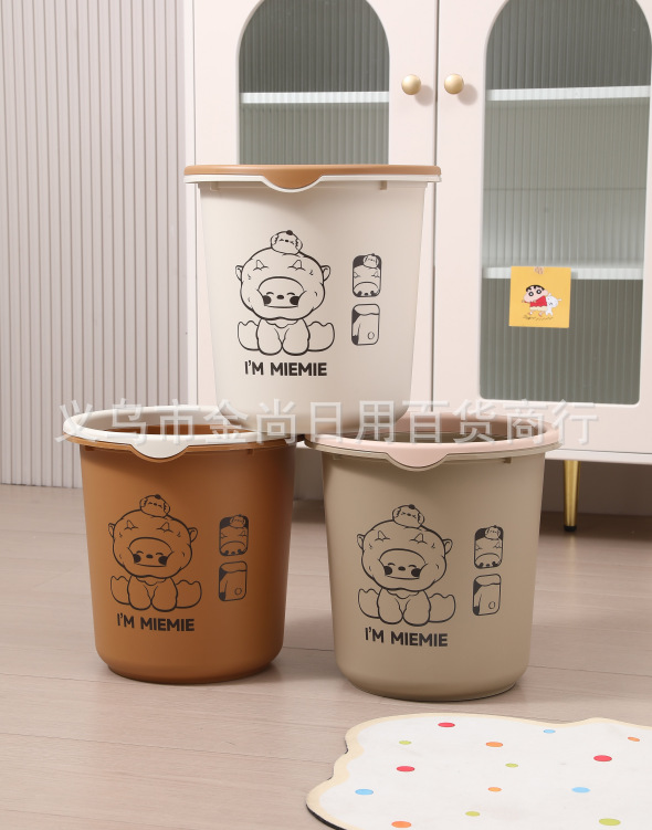 简约垃圾桶家用客厅厨房卫生间分类卧室办公室压圈厕所垃圾桶批发详情5