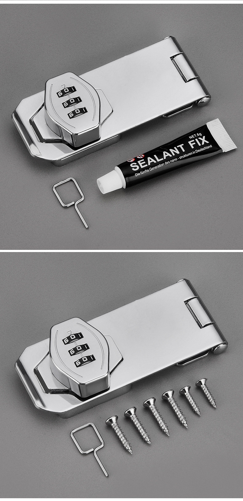 免打孔玻璃门橱门密码锁抽屉锁90度插销式储物柜门锁锁扣电子锁详情21