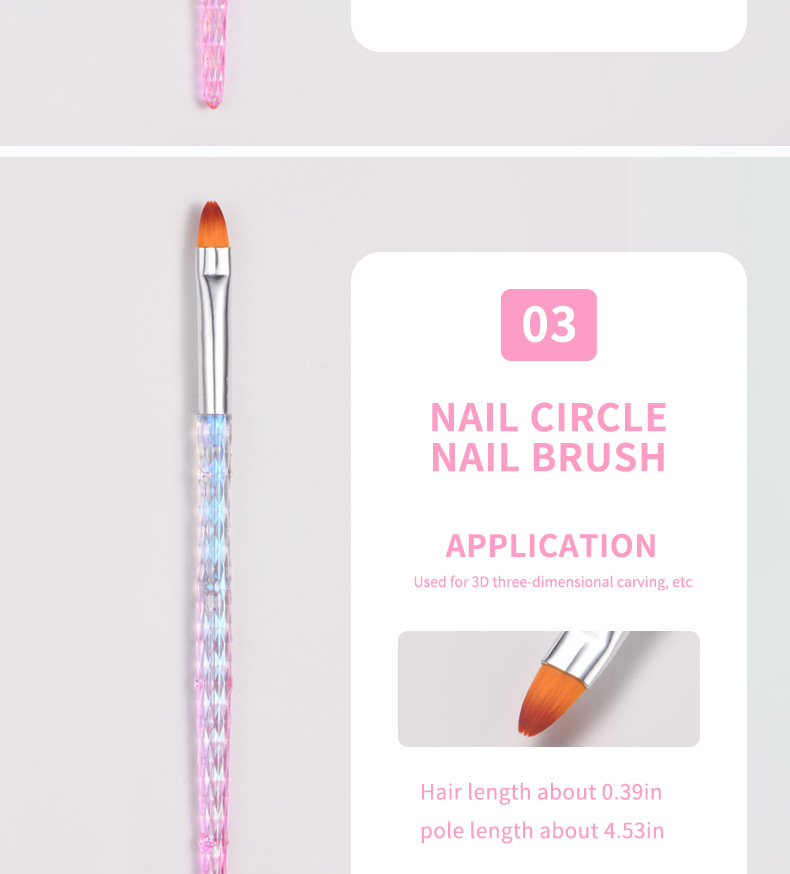 跨境新款美甲笔刷套装拉线彩绘花点钻光疗工具全套美甲店专用美容护肤彩妆工具详情14