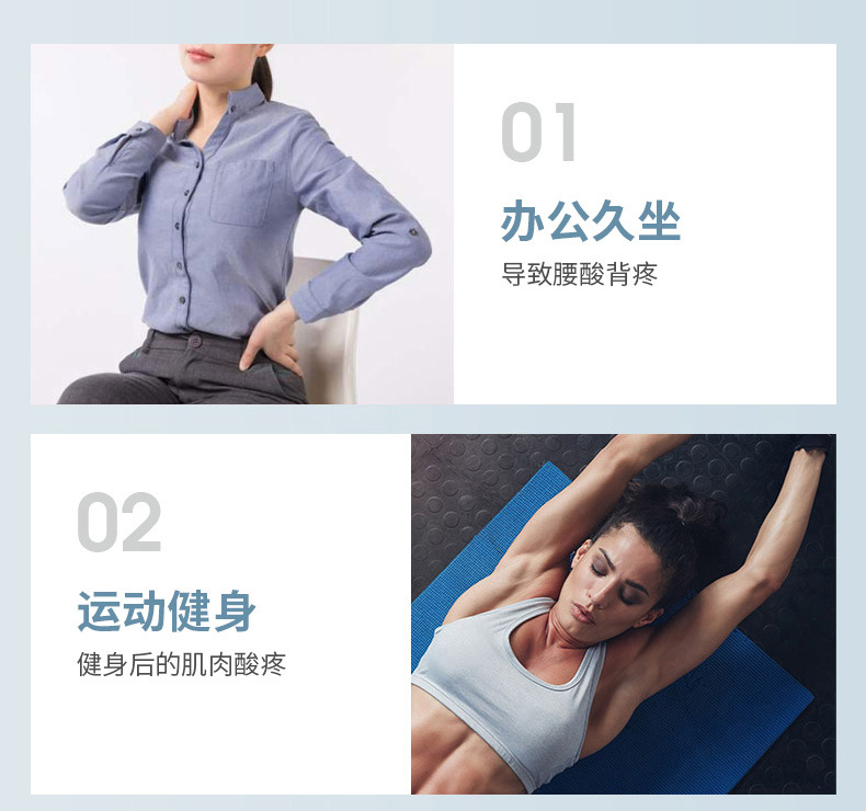 跨境爆款长柄筋膜枪弯头弯头家用健身肌肉颈椎背部全身放松按摩器详情20