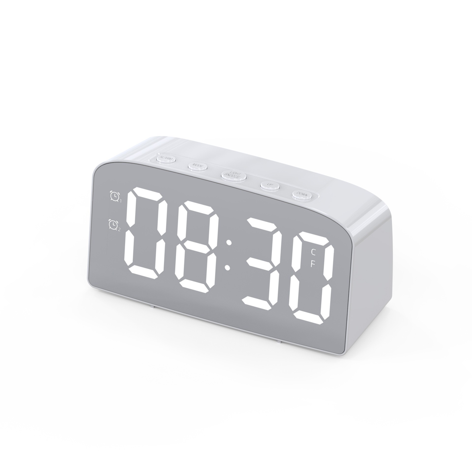 Color screen simple LED electronic alarm clock, student plug-in dual-purpose small alarm clock, digital clock, voice-controlled temperature clock pic 22