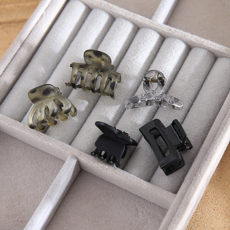 Coffee-colored small hairpin, matte and frosted bangs, hair clipper, small hair clipper for top and side decoration, cross-border hair accessory wholesale pic 4
