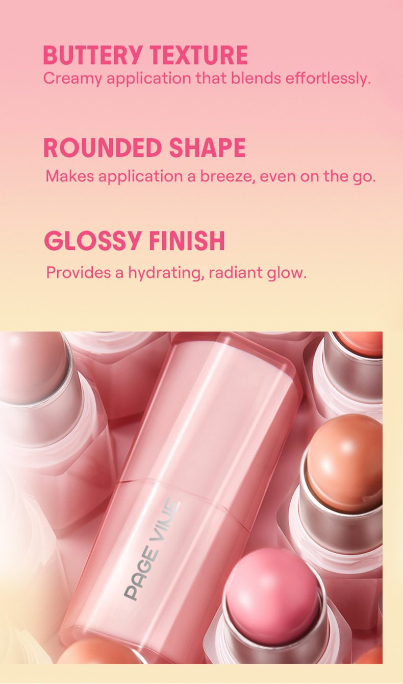 跨境美妆爆款焕彩腮红亚马逊TK热销化妆品防水防汗黄油腮红棒批发详情7