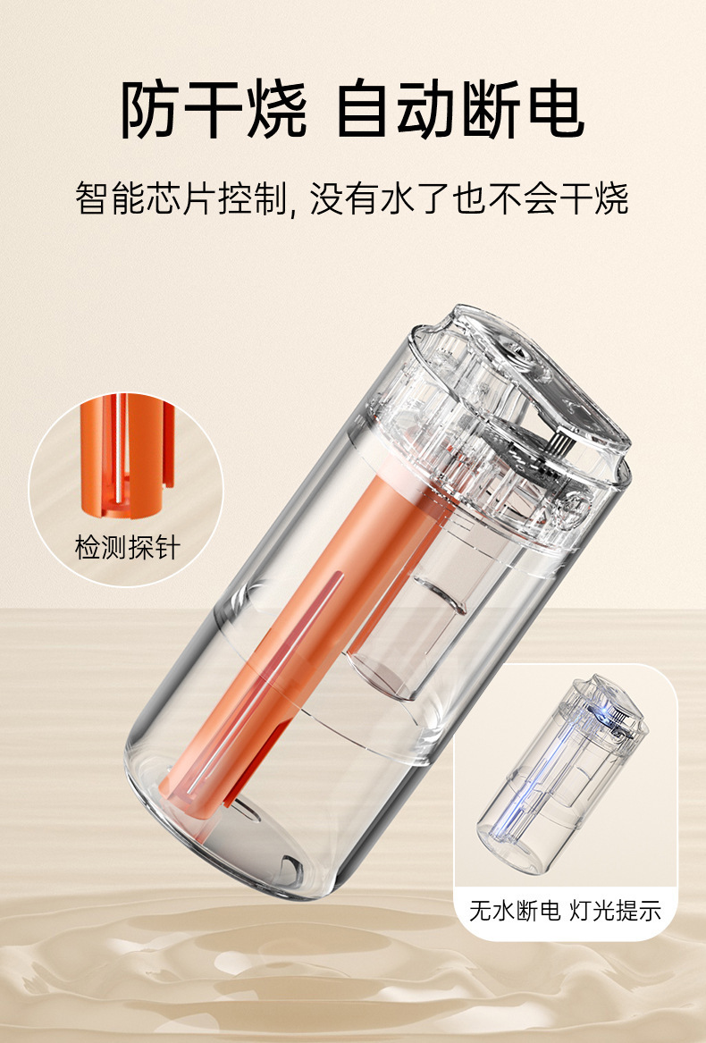 H3车载加湿器随车启停静音汽车智能小型家用卧室空气杀菌加湿器详情12