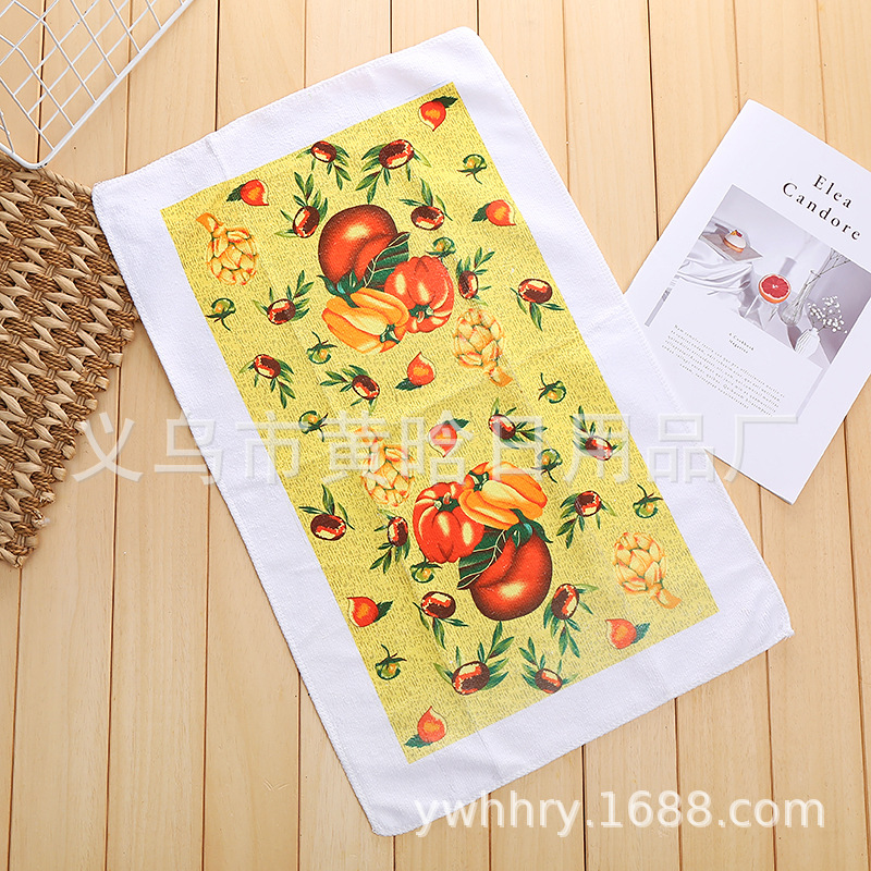 【 Chi Jia 】 Printed microfiber tea towels, rags, digital printed enlarged and thickened towels, dishcloths for kitchen use pic 5