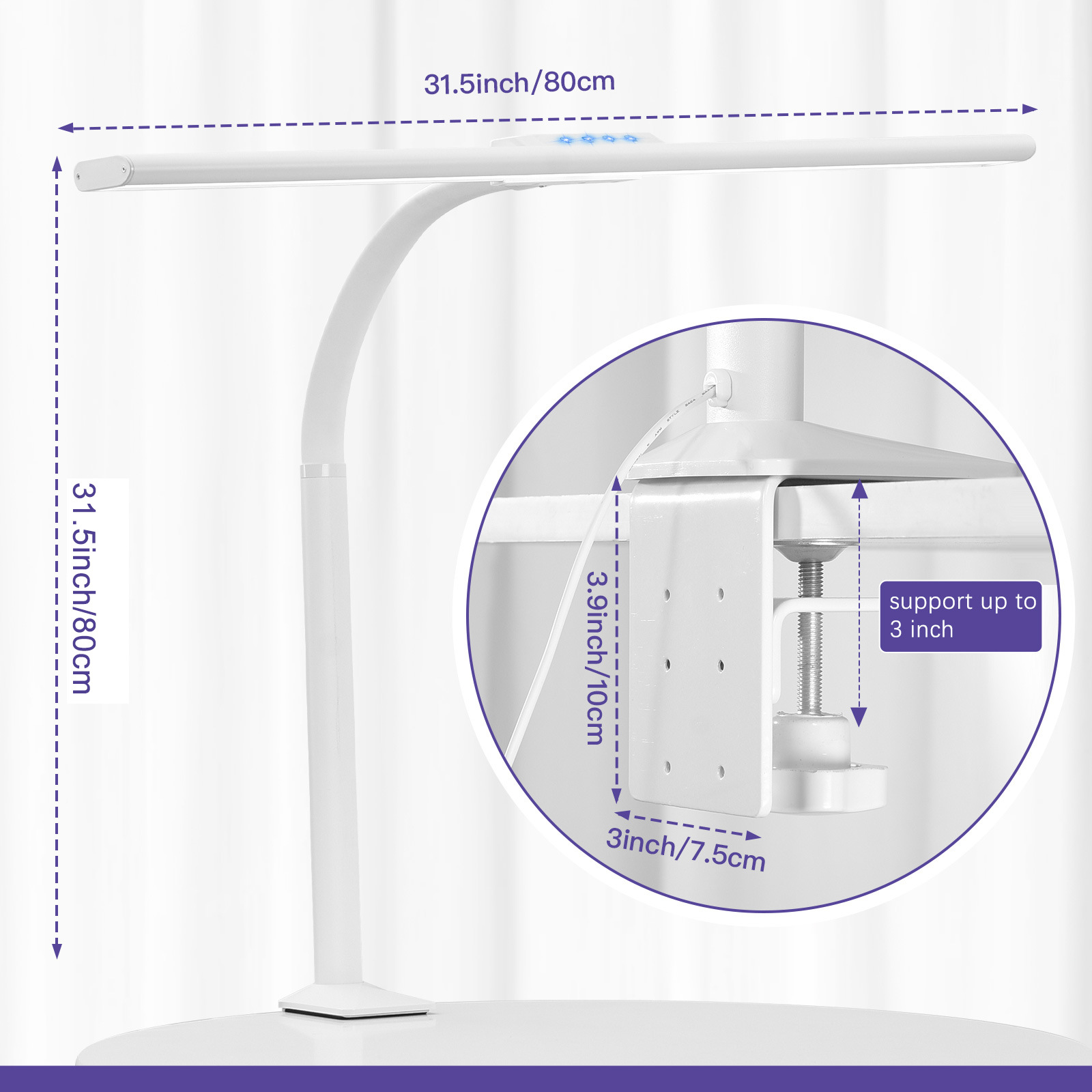 36W高亮护眼LED台灯调光调色工作绘画商务办公维修手工钢琴长臂详情3