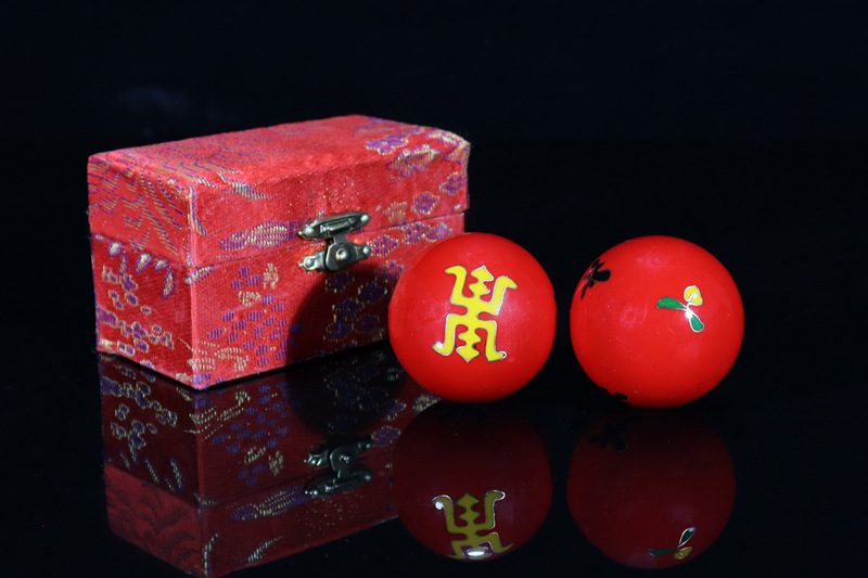 Cross-border foreign trade Beijing Jingtai LAN handball craft gifts, cloisonne enamel low-temperature hand-rotating ringtone massage fitness balls pic 8