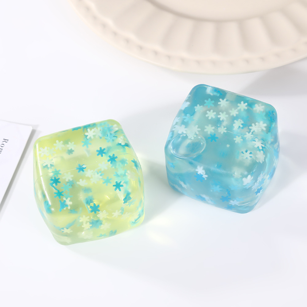 夏日清爽水立方捏捏解压软胶玩具弹性拉伸挤压方块麦芽糖冰块批发详情3